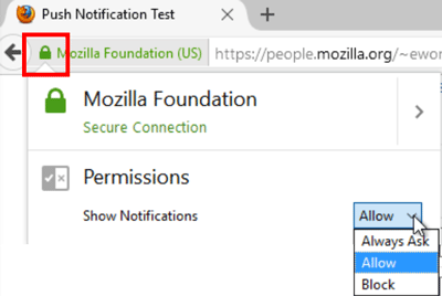 Firefox接收網站的推播服務